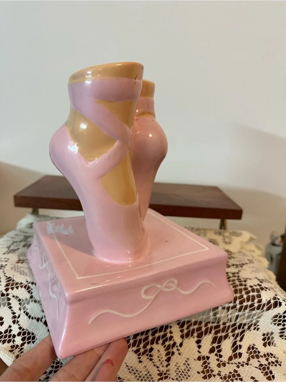 Pink Ceramic Ballet Slipper Piggy Bank